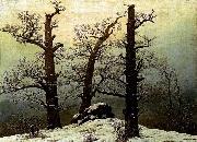 Caspar David Friedrich Dolmen in the Snow Sweden oil painting artist